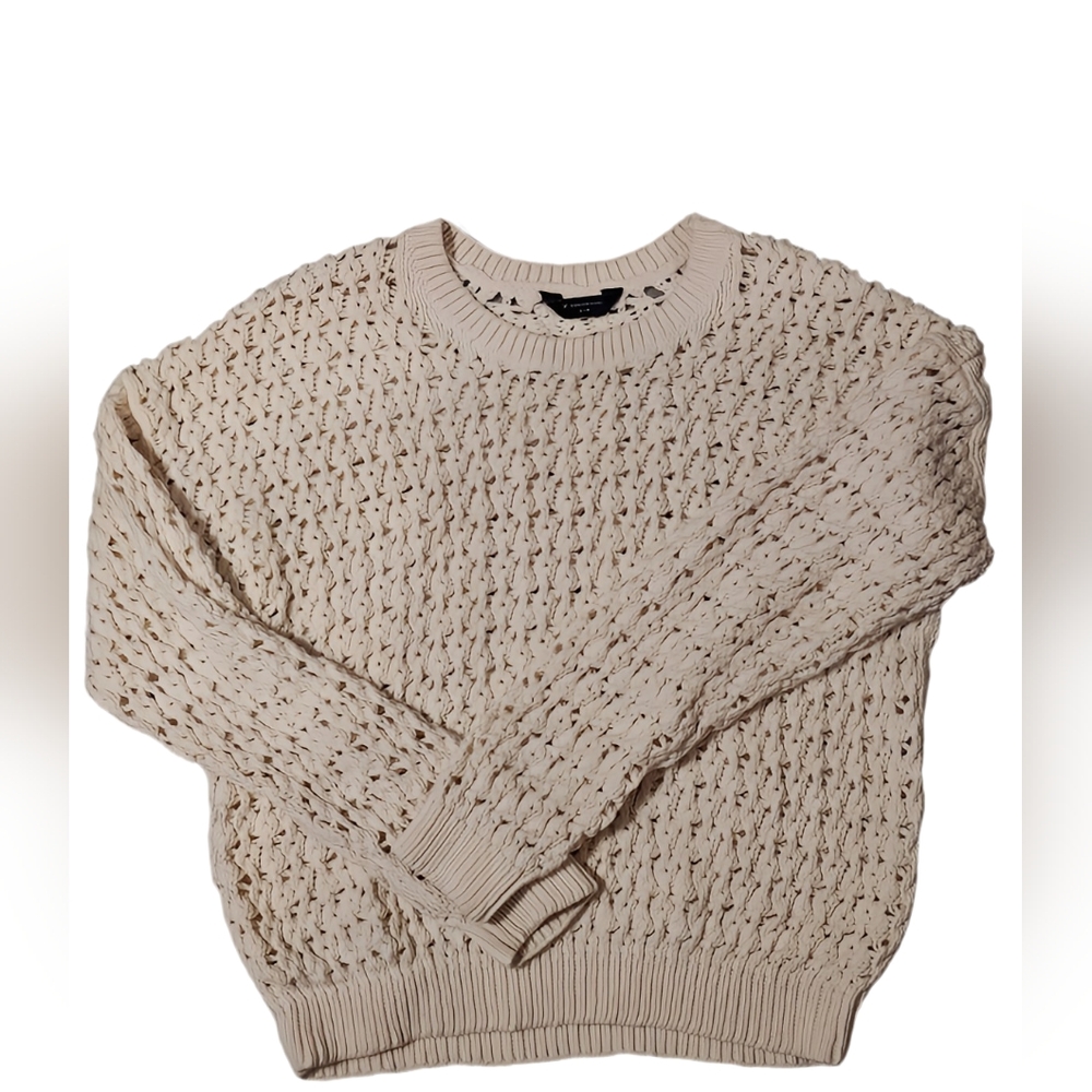 Denver Hayes Off-White Textured Knit Top